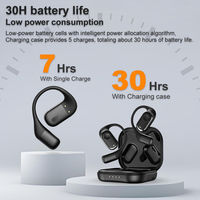 Écouteurs sportifs à oreille libre Bluetooth 5.3 avec suppression du bruit ENC, Casque Bluetooth sans fil à crochet d'oreille, Écouteurs HiFi Stéréo