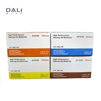 Oem/odm Zinc Air 1.4v A10/a13/a675/a312 6 pcs/pack Piles pour aides auditives Pile bouton 0 quantité minimale de commande