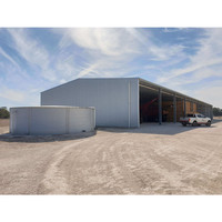 Nave Agrícola de Estructura de Acero, Almacén Abierto para Alimento de Ganado, Diseño Moderno Prefabricado