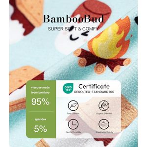 ชุดบอดี้สูทเด็กอ่อนไร้แขน BambooBud ผลิตจากใยไผ่ 100% น้ำหนักเบา พิมพ์ลาย ชุดนอนเด็กทารกแบบยูนิเซ็กซ์ เสื้อกล้าม - Product Image 3