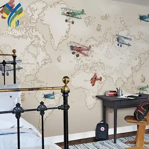 Yker 035 papel de parede decoração de casa, fundo de parede, mural, cor azul, prata, rolos de papel de parede para menino, papel de parede