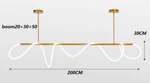 การออกแบบที่ทันสมัยแบบนอร์ดิกสไตล์มินิมอลลิสต์โคมไฟระย้าแบบยาวสำหรับร้านอาหารบาร์สไตล์เรียบง่ายทรงเส้นเล็กๆ - Product Image 3