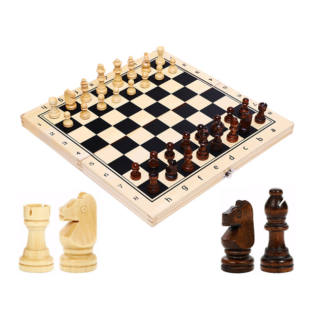 Luxury Magnetic International Folding Wooden Chess Set