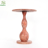 Meubles de décoration de salon canapé moderne Table d'appoint Table d'appoint travertin rouge petite Table basse pour salon