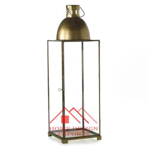 Candelabro decorativo de tamaño personalizado para decoración de hoteles y restaurantes a la venta, FAROL DE VELA decorativo de latón antiguo para el hogar - Product Image 5