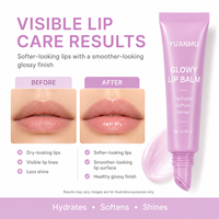 Baume à lèvres brillant OEM sous marque privée, effet gelée, au beurre de karité et de murumuru, teinte transparente, hydratant, tube souple