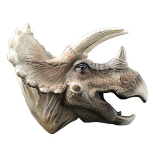 Tête de dinosaure en caoutchouc souple pour enfants, jouet amusant, collection d'animaux et de dinosaures, article Sigao HY-S207 certifié EN71 - Product Image 1