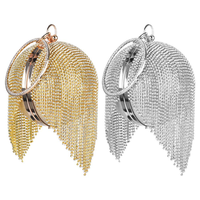 Sacs à main de luxe en diamant pour femmes, nouvelle pochette à paillettes dorées et argentées avec pompon, idéale pour les soirées, mariages, sac de soirée avec motif en pierres