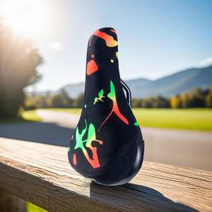 Selle de Vélo Funsea Super Robuste 8mm en Acier Imprimé Rasta, Revêtement en Silicone et Flanelle pour Cyclisme Ludique et Stylé - Product Image 3