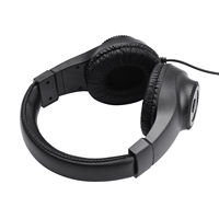 Casque d'écoute stéréo filaire supra-auriculaire avec haut-parleur de 50 mm, prise 6,5 mm pour l'enregistrement, le monitoring, l'appréciation musicale, noir (