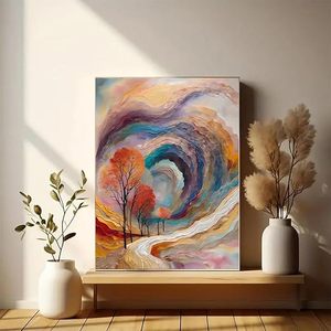Kit de Pintura Acrílica por Números Songwoo para Principiantes, Arte Abstracto Moderno, <span class=keywords><strong>Paisaje</strong></span> <span class=keywords><strong>Otoñal</strong></span>, Pintura por Números - Product Image 2