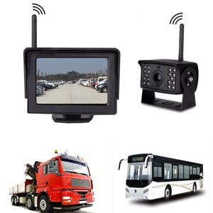 Vehicles Wireless <b>Camera</b> Security Systems 2.4G Transmit Digital 4.3 Inch Rear View Monitor Surveillance for Trucks YB-W43-1 <b>Wire</b> - Product Image 1