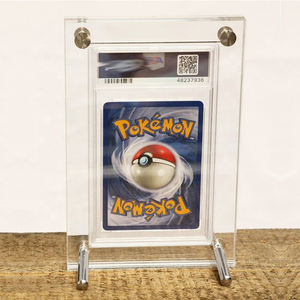 クリアアクリル製トレーディングカードディスプレイフレーム（グレーディング済みスポーツ＆ポケモンカード用）持ち運び可能＆簡単組み立て - Product Image 3
