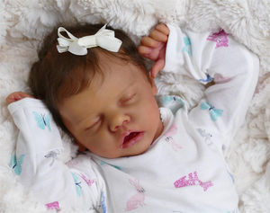 NPK 19 pouces/48 cm Sleeping Reborn Baby Doll Cadeau de Noël Jouets pour enfants Fait à la main en silicone Newborn Bebe Reborn Doll - Product Image 6