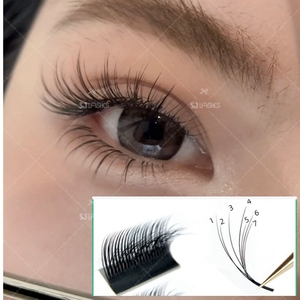 Efecto <span class=keywords><strong>3D</strong></span> Extensiones de Pestañas Fluffy Camellia Easy Fanning Lashes Manhua Lashes - Product Image 5