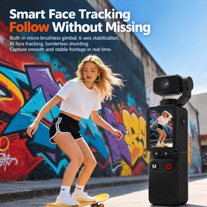 Caméra stabilisée de poche 4K30 5K30 6K10 avec suivi IA, rotation à 350 degrés, Wi-Fi 6, Bluetooth et écran tactile - Product Image 3