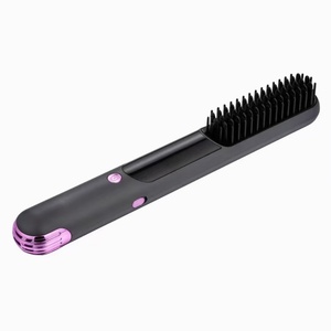 Portable Negative Ion USB Rechargeable Cordless <b>Brush</b> Hair <b>Straightener</b> Comb with Infrared Ray - Product Image 3