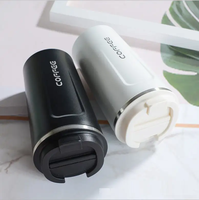 Mug de bureau portable en acier inoxydable 380 ml 510 ml, double paroi sous vide, avec couvercle à bec verseur, pour l'école, vente en gros OEM