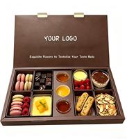 Boîte à emporter pliable à couvercle articulé avec compartiment à condiments pour sushis, tapas, charcuterie, sashimi frit, kimbap, fruits, sandwichs