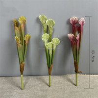 L-260 Premium Kunstmatige Pitcher Plant 3/5-bladige Vleesetende Plant Realistische Kunstplanten voor Huis en Tuin Decoratie