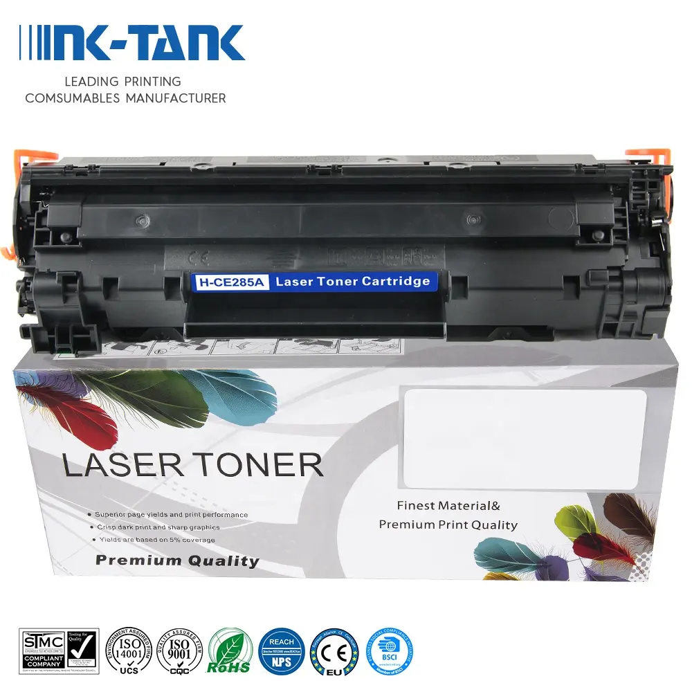 Cartucho de toner de alta qualidade compatível com HP85A para impressora HP Laserjet Cartucho-tanque CE285A 285A 285 85A