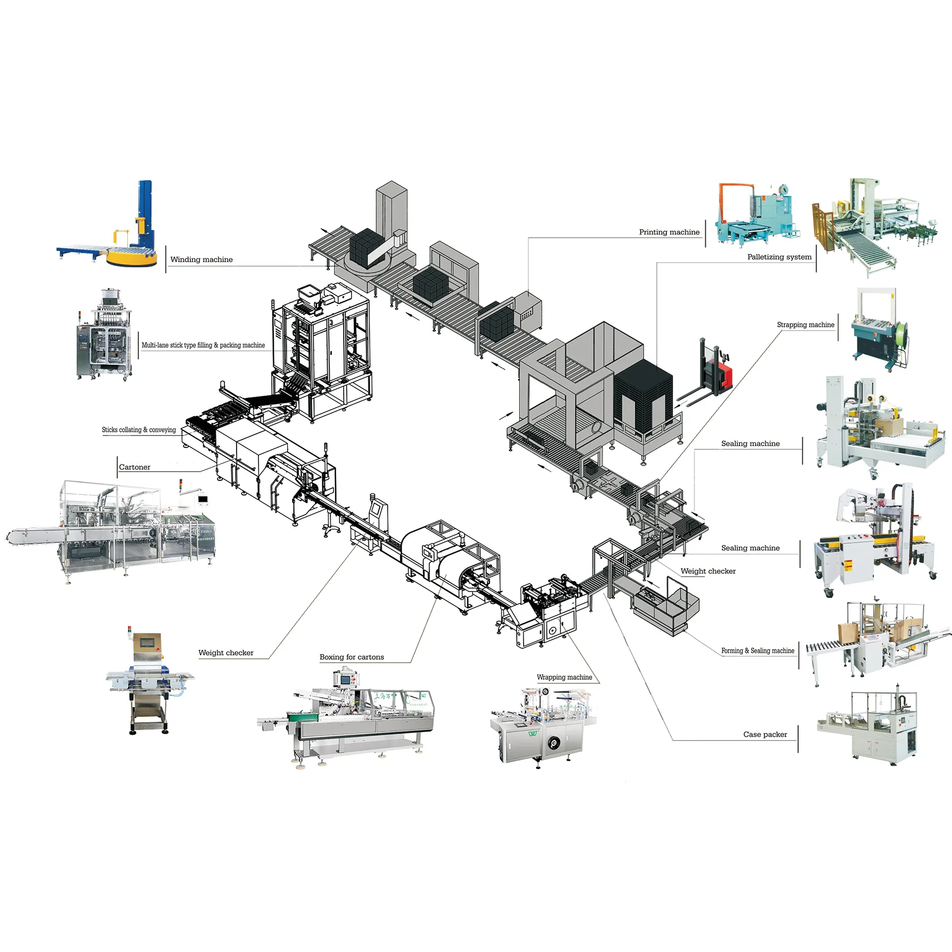 Solutions de ligne de production d'emballages personnalisés pour l'usine de lait en poudre de probiotiques