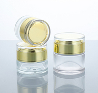 Pot à crème en verre transparent en gros avec couvercle, conteneur cosmétique en vrac à surface mate, forme ronde pour les soins de la peau
