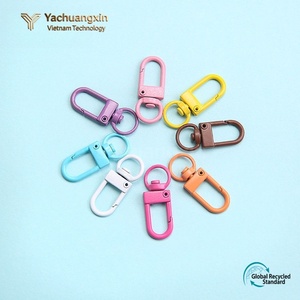 Colorful <b>Plastic</b> Carabiner Keychain Clips 10pcs Universal Use Pastel Tone <b>Hooks</b> - Product Image 6