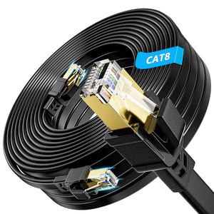 Cable de Red Plano CAT8 de Cobre Desnudo S/FTP 30AWG, Conector RJ45, Cable de Conexión LAN de 1m 2m 3m 5m 8m, 4 Pares, Cables Ethernet ROHS - Product Image 1
