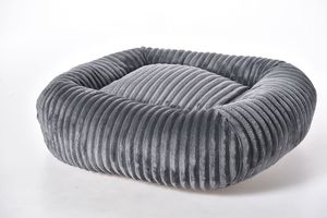 Lit rond pour animaux de compagnie OEM ODM lit pour <span class=keywords><strong>chien</strong></span> beignet confortable à rayure épaisse verticale d'usine tapis de chat lavable <span class=keywords><strong>coussin</strong></span> chaud pour animaux de compagnie - Product Image 5