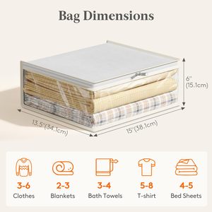 Private Label Foldable Bed Sheets Organizers Storage with <b>Window</b> and Zipper Bedding Holder for Sheet Set Duvet <b>Covers</b> - Product Image 2