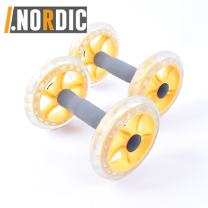 Rueda doble <span class=keywords><strong>Ab</strong></span> con asas ergonómicas acolchadas para entrenamiento de fuerza abdominal y central, para el hogar, la Oficina, los viajes, Juego de <span class=keywords><strong>2</strong></span> - Product Image 2