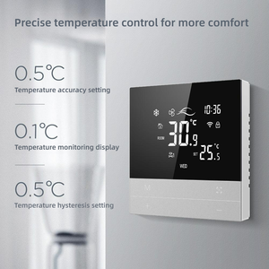 Thermostat intelligent programmable WiFi Tuya pour projets CVC commerciaux, certifié CE, intégrateurs <span class=keywords><strong>de</strong></span> systèmes - Product Image 4
