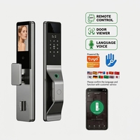 Serrure Intelligente avec Reconnaissance des Veines Palmaires et du Visage, Interphone Vidéo à Distance, Cloud TUYA/TTLOCK, Porte Intelligente Antivol