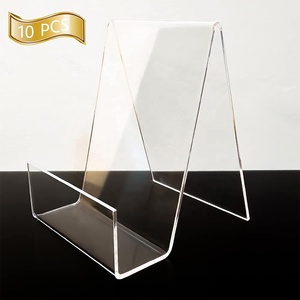 10 Soportes de Exhibición de Acrílico Transparente de 4 x 3 Pulgadas con Base para Tablets, para Exhibir Libros, Fotos y Cuadernos - Product Image 5