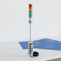 Tour de signalisation LED RGB multicouche 220V avec interrupteur pour machines d'atelier et usage en entrepôt