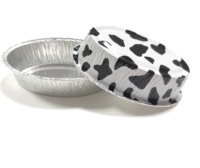 Moule à gâteau miniature jetable coloré en aluminium, plateau de cuisson en aluminium, 127*79*32mm, couvercle en plastique de qualité alimentaire, contenants en aluminium, couleurs personnalisées