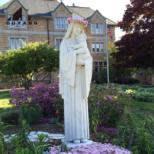 QUYANG personnalisé moderne décoration extérieure grand marbre sculpté à la main catholique religieux vierge marie priant Statue - Product Image 6