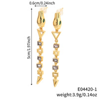 Pendientes de Oro de 18K con Diseño de Serpiente de Lujo, Personalizados con Circonio, como Regalo de San Valentín o Cumpleaños