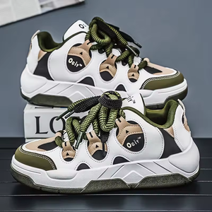 Nouvelles Chaussures Décontractées pour Hommes 2025 – Baskets Sportives en Cuir à Plateforme Épaisse, Style Skateboard, Idéales pour la Marche et l'École - Product Image 3