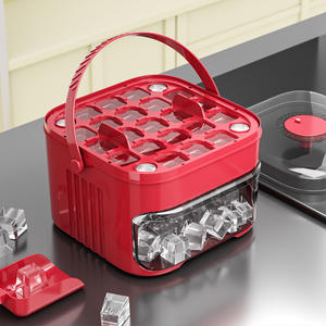 แม่พิมพ์น้ำแข็งแบบกดปุ่มเดียว ใช้งานง่าย เป็นมิตรกับสิ่งแวดล้อม สำหรับวิสกี้ กล่องเก็บน้ำแข็งในครัวเรือน อุปกรณ์ทำน้ำแข็งซิลิโคน - Product Image 3