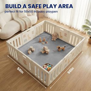 Tapis de jeu pour tout-petits en peluche douce personnalisé en usine, moderne, écologique, en polyester gris, pour salon, salle de jeux, chambre à coucher, meubles pour enfants - Product Image 2