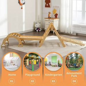 Juego de gimnasia Montessori para niños pequeños, marco de escalada de madera, juego de triángulo de pepinillo, juguetes de escalada para bebés, proveedor de <span class=keywords><strong>Triangulo</strong></span> Piklers - Product Image 6