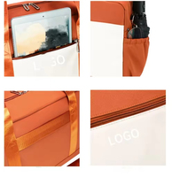 Sac de sport unisexe en nylon avec logo personnalisé, blocs de couleur, grande capacité, imperméable, portable, avec pochette pour bagages, sac à main de fitness, sac à bandoulière