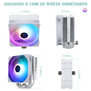 Thermalright Assassin X 120 SE ARGB blanc CPU refroidisseur d'air 4 tuyaux de chaleur silencieux CPU ventilateur S-FDB roulement - Product Image 2
