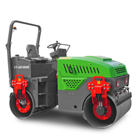 Mini-compacteur vibrant 3T avec tambour en acier de 1,2 m pour la construction routière