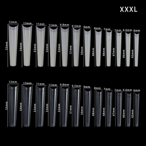 Appuyez sur les ongles en gros produits de beauté 240 pièces boîte 3XL ABS ongles conseils blanc clair Logo personnalisé XXL XXXL conique carré ongles conseils - Product Image 3