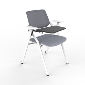 Chaise de formation ergonomique moderne avec <span class=keywords><strong>tablette</strong></span> d'écriture pivotante, chaise de bureau pliable en maille avec accoudoirs pour étudiants, salles de classe et salles de réunion - Product Image 6