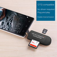 Lector de tarjetas 4 en 1, adaptador OTG, Micro tipo C, 8 pines, USB A, SD, TF, tarjeta Android, lector de memoria, adaptador de escritor de tarjetas, unidad Flash