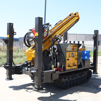Machine de forage de puits d'eau pneumatique à haute efficacité avec moteur diesel et compresseur d'air, capacité de forage de 200 m